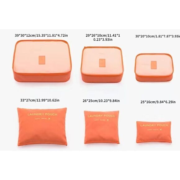 6 Piece Travel/Suitcase Organizers 5 Colors For Men & Women NWT - Picture 9 of 10